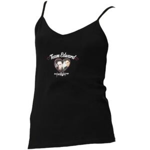 Twilight Saga Black Team Edward Tank Pajama Top Goth Cami by Primark | Size L